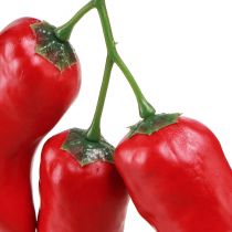 položky Figurína z červených chilli papriček 9 cm na větvi