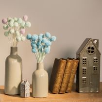 položky Dekorace ze sušených květin Craspedia do vázy, minimalistický styl, dlouhotrvající letní dekorace, 55 cm, 20 kusů