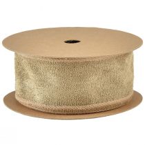 položky Sametová stuha ozdobná stuha bižuterní stuha sametová hnědá Š50mm D8m