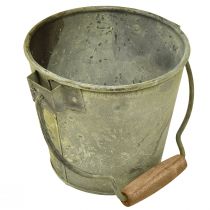 položky Dekorativní kbelík kovový rezavý vintage Ø15/17,5/22cm sada 3 kusů