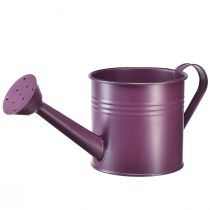 položky Dekorativní konev fialový kovový květináč Ø13,5cm H12,5cm
