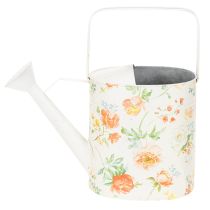 položky Vintage dekorativní kovová konvice na zalévání s motivem růže, letní zahradní dekorace, nostalgická květináč, V 31,5 cm