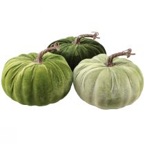 položky Deco dýně podzimní zelená tmavě zelená světle zelená Ø18cm 3 ks