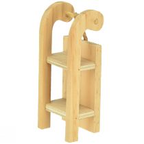 položky Ozdobné sáňky dřevěné na zavěšení mátově zelené bílé 9,5cm 6ks