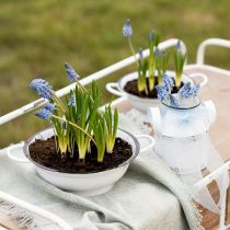 položky Dekorativní mísa kovová v bílé černé Vintage Ø20,5cm 3ks