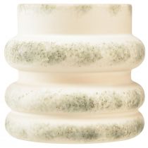 položky Dekorativní květináč na suché aranžmá krémová šedozelená 16×16cm