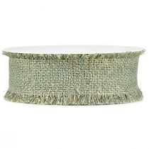 položky Ozdobná stuha třásňová ozdobná stuha světle zelená zlatá š40mm d15m