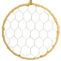 položky Ozdobný prsten z kovu Rafie na zavěšení Ø20cm 4ks