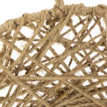 položky Dekorativní jutové kroužky, přírodní styl, závěsná dekorace, boho styl, Ø38cm, 2 kusy, kovové kroužky, dekorace na zeď, dekorace na okno