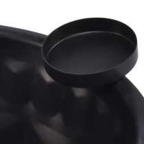 položky Dekorativní kovová miska v černé barvě – design Gugelhupf, 26 cm – stylový držák na čajovou svíčku pro útulné prostředí