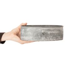 položky Dekorativní kovová miska, oválná, šedá, D 22,5/19,5/16 cm, sada 3 kusů