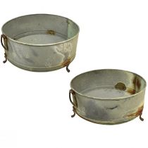 položky Dekorativní miska s kovovým držadlem nerez 42/46,5 cm sada 2 ks