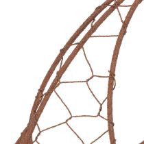 položky Drátěný koš, kovový květináč, jarní dekorace, velikonoční koš, hnědý, rezavý povrch, V34cm D30cm