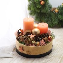 položky Jednobarevné svíčky Orange Peach sloupové svíčky 70×100mm 4 ks