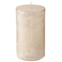 položky Jednobarevné svíčky platinové 70x120mm 4 ks