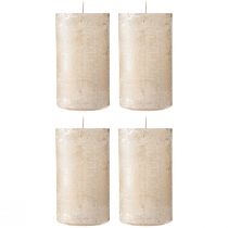 položky Jednobarevné svíčky platinové 70x120mm 4 ks