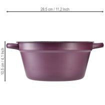 položky Kýbl s uchy, kovový květináč, fialový, Ø22,5 cm, V10,5 cm