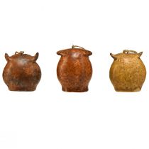 položky Rozkošné přívěsky sovičky – Rustikální hnědé tóny, 5,6 cm – Perfektní dekorace na podzim a Vánoce – Balení 3 ks