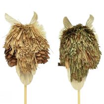 položky Sova dekorativní květinové zátky podzimní dekorace přírodní Ø4cm V8cm 4ks