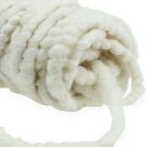 položky Filcový šňůrový fleece Mirabell 25m bílý