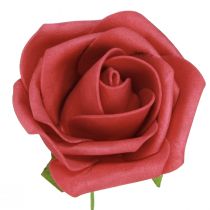 položky Foam Rose Foam Red Umělé růže 7,5cm 18 ks