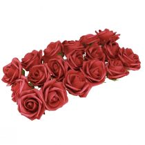 položky Foam Rose Foam Red Umělé růže 7,5cm 18 ks