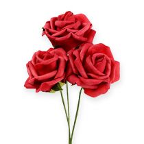 položky Pěnová růže Ø6cm červená 27str