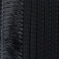 položky Černá třásňová stuha 4cm, kordónový lem, ozdobný lurex s třásněmi 25m