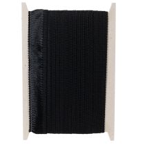 položky Černá třásňová stuha 4cm, kordónový lem, ozdobný lurex s třásněmi 25m