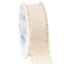 položky Třásňová stuha ozdobná stuha z bílého zlata Š40mm L15m
