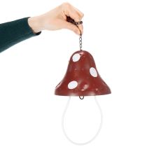 položky Kovové závěsné krmítko, design muchomůrky, červenobílé, 25,5 cm