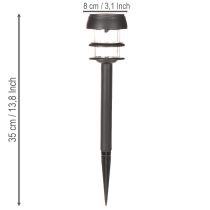 položky Solární zahradní světla s hrotem do země, venkovní lampy na zahradní cesty, 35 cm, 6 kusů