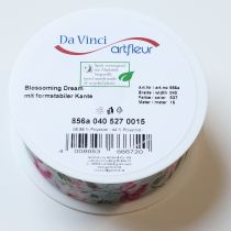 položky Dárková stuha s květinovým vzorem pro elegantní balení dárků, 15 m