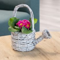 položky Dekorativní konev na zalévání s vkusným tkaným designem pro elegantní bytovou dekoraci, 26 cm