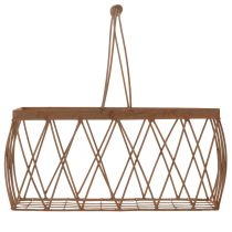 položky Kovový drátěný koš, rezavý vzhled, 28x13,5x14cm, 2 kusy