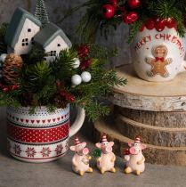 položky Dekorativní prasátko Lucky Pig s amulety pro štěstí 5 cm 6 ks