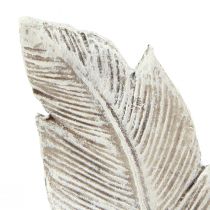 položky Dekorace na hrob peříčko šedá bílá dekorace na hrob polyresin 15,5cm 4 ks