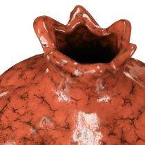 položky Dekorativní váza z granátového jablka, keramická, červenohnědá, Ø10,5 cm, V12 cm