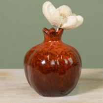 položky Dekorativní váza z granátového jablka, keramická, červenohnědá, Ø10,5 cm, V12 cm
