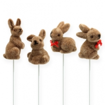položky Velikonoční zajíčci na drátě, různé, 5cm - 7cm 20 ks