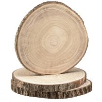 položky Dřevěné kotouče stromový kotouč Paulownia přírodní Ø26-28cm 3 ks