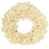 položky Hydrangea věnec krémové umělé hortenzie Ø40cm