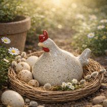 položky Keramická figurka kuřete, zábavný design pro stylovou dekoraci domova, 16 cm, 2 kusy