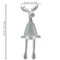 položky Dekorativní hranové křeslo Elk, výška 31 cm, šedé, 3 ks