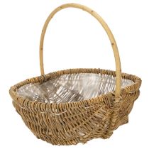 položky Bramborový košík 43/33/23cm s alobalem, přírodní, sada 3 kusů.