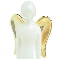 položky Figurky andělů keramický anděl bílé zlato 6cmx5cmx15cm 2ks