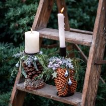 položky Svícen Svícen na adventní věnec černý 2,2×4cm 4 ks
