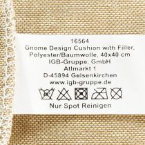 položky Dekorační polštářek s trpaslíkem dekorativní polštářek zelená béžová 40×40cm