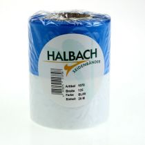 položky Věnečná stuha Moiré modrobílá 125 mm – Vysoce kvalitní smuteční a dekorativní stuha, národní stuha s elegantním vzhledem, role 25 m