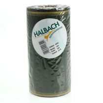 položky Moaré věnečková stuha 200 mm tmavě zelená s perleťovým okrajem a taftovou vazbou - ozdobná stuha pro oslavy a pohřební floristiku, 25 m